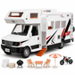 Interactive Toy RV Camping Car Playset with Sound and Light Features Doll and Camping Accessories for Kids
