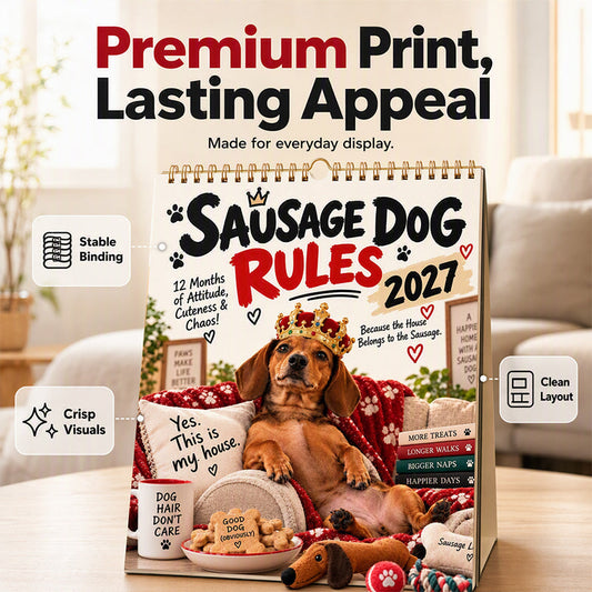 2027 Playful Dachshund Wall Calendar