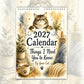 2027 A Cat's Life Wall Calendar