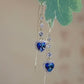 💙 Blue Heart Gemstone Threader Earrings – Ideal Gift