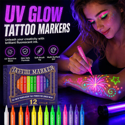 ✨ UV Glow Party Tattoo Pens