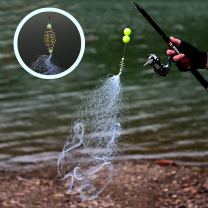 🎣 Fishing Gill Net with Spring Bait Trap