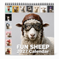 🐑 Funny Sheep 12-Month Calendar 2027