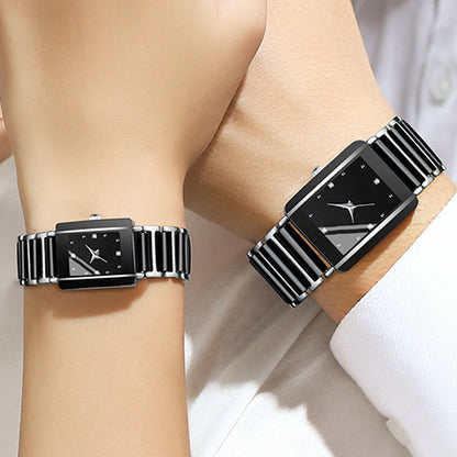 Minimalist Square Quartz Watch with Adjustable Strap