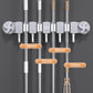 Punch-Free Bathroom Row Suction Cup Mop Clamp