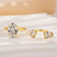 Sparkly Teardrop Open Ring for Women