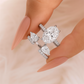 Sparkly Teardrop Open Ring for Women