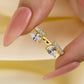 Sparkly Teardrop Open Ring for Women
