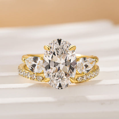 Sparkly Teardrop Open Ring for Women