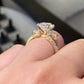 Sparkly Teardrop Open Ring for Women