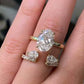Sparkly Teardrop Open Ring for Women