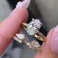Sparkly Teardrop Open Ring for Women