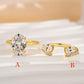 Sparkly Teardrop Open Ring for Women