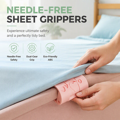 Multi-Functional Needle-Free Bedsheet Clips – One-Click Sheet Grippers