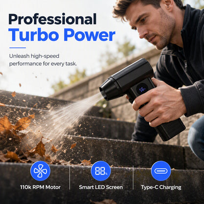 Cordless Handheld Mini Turbo Blower – 8W/11W Brushless Air Duster