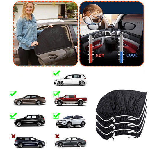 2PCS Breathable Mesh Car Window Shades