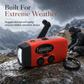 📻 Emergency Solar Hand Crank Radio – AM/FM & NOAA Weather Alerts