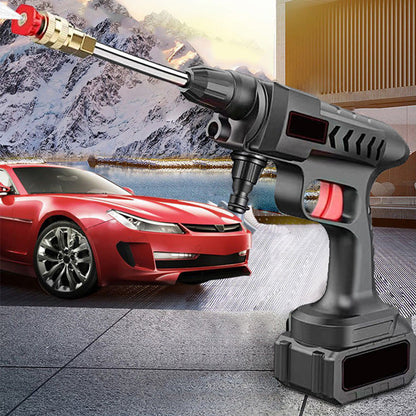Cordless Portable Car Wash Sprayer with Rechargeable Battery & Multiple Nozzles