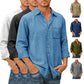 Men's High Quality Denim Shirts Long Sleeve