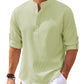 2023 Men's Linen Long-sleeved Casual T-shirt